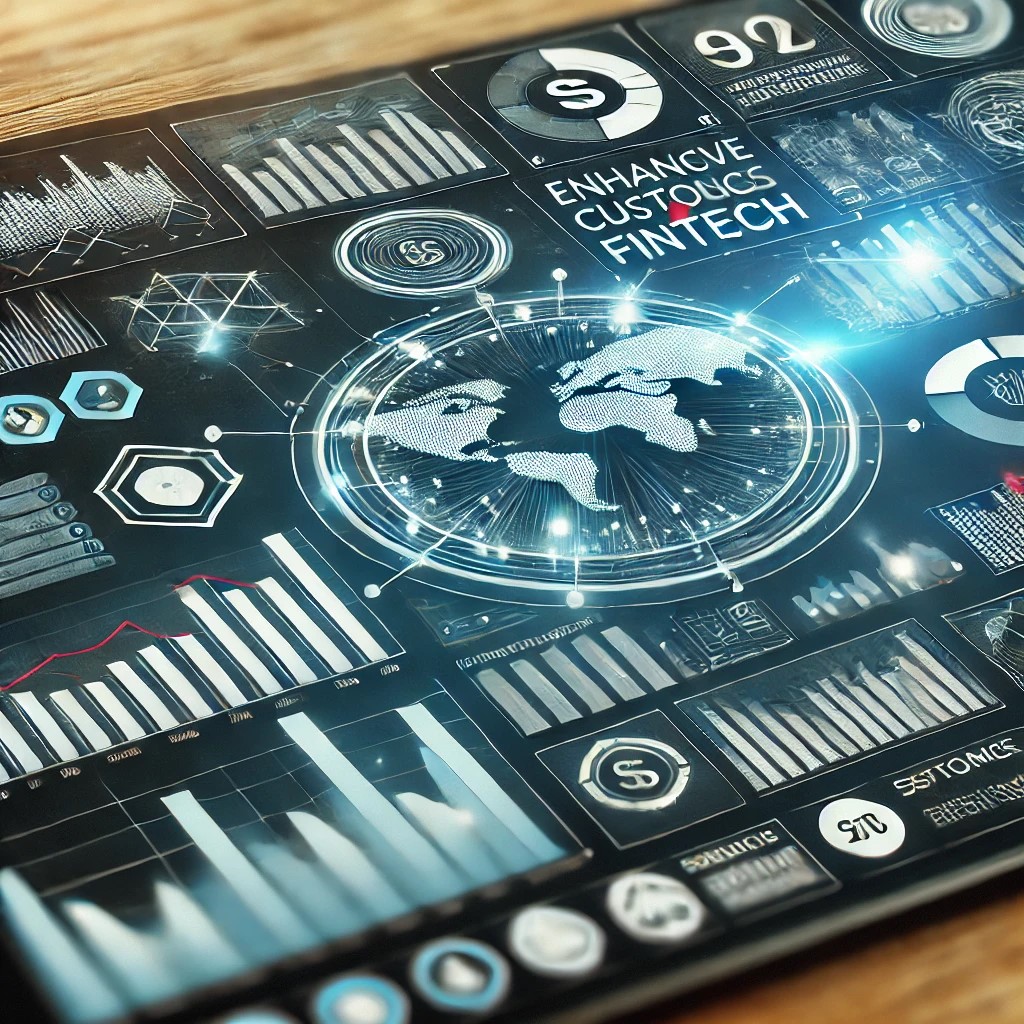 DALL·E 2024-07-30 21.29.49 - A digital financial dashboard showing various metrics related to fintech. The screen displays interactive graphs and charts, symbolizing the use of te