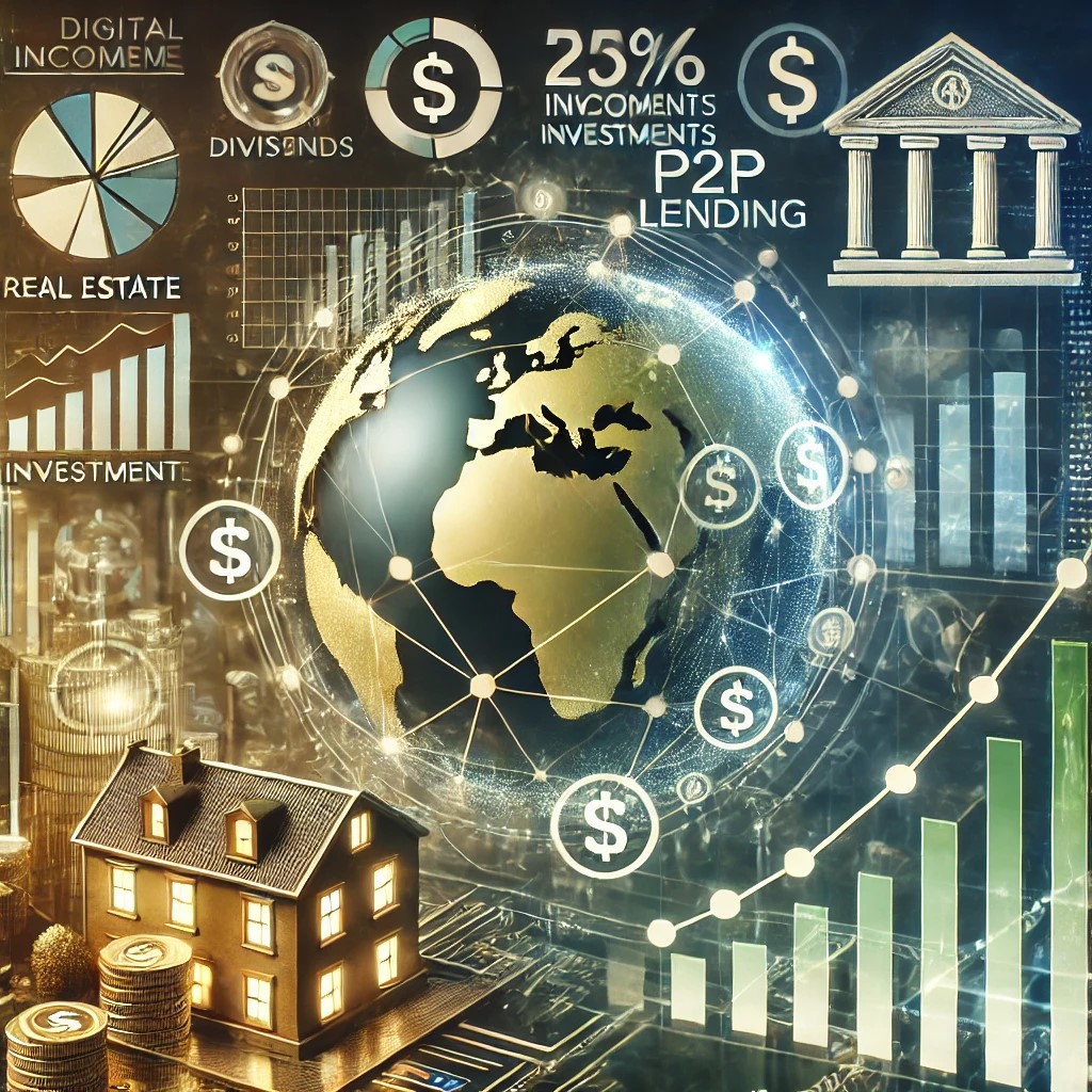 DALL·E 2024-09-02 17.04.51 - A detailed image representing the future outlook of building a passive income stream through investing. The image features futuristic financial symbol